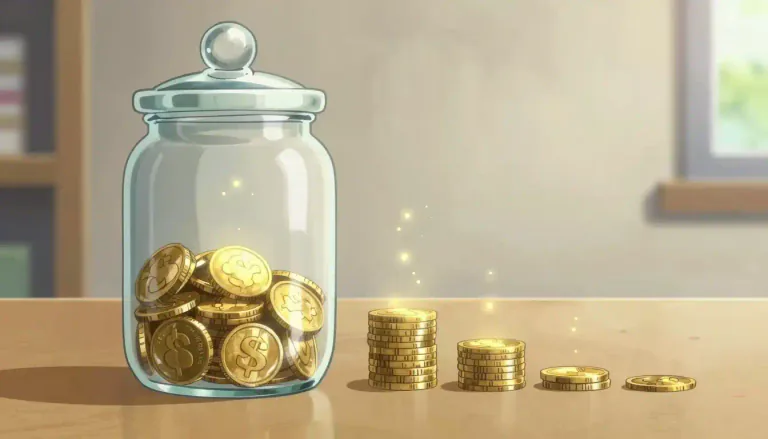 Visual representation of "accrue" - To grow or increase over a period of time, especially interest or benefit on money or property