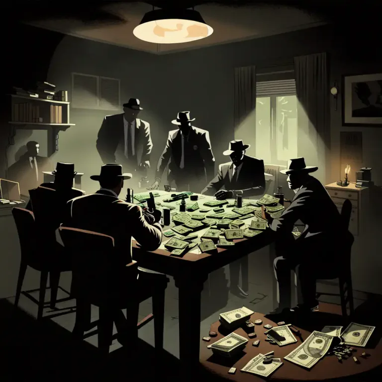 Visual representation of "squalid" - Involved in dishonest or immoral activities.