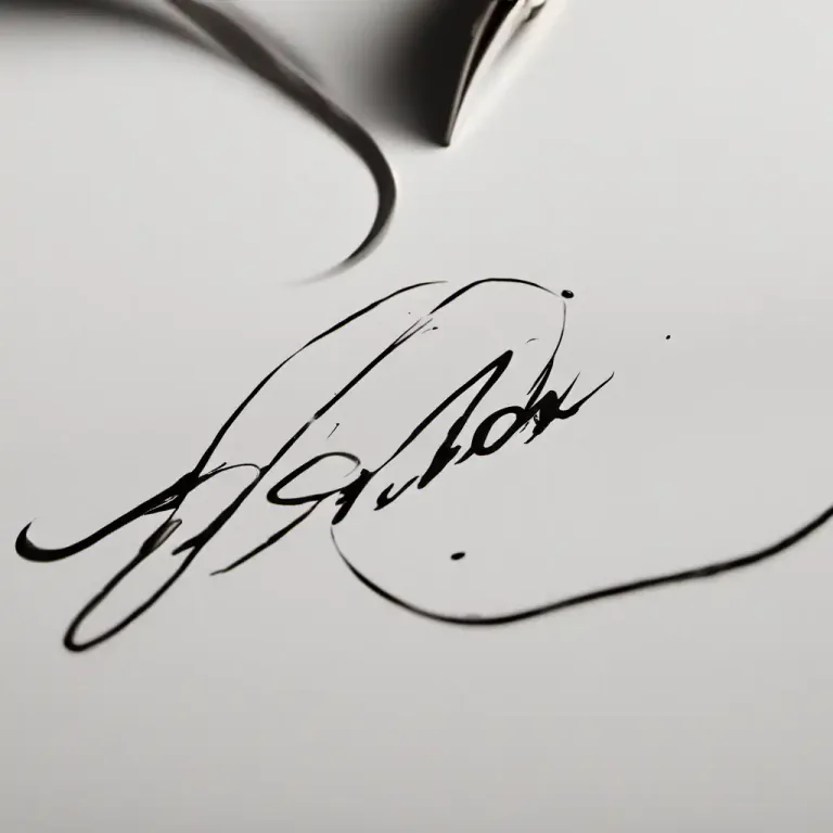 Visual representation of "hook" - A curved stroke in handwriting.