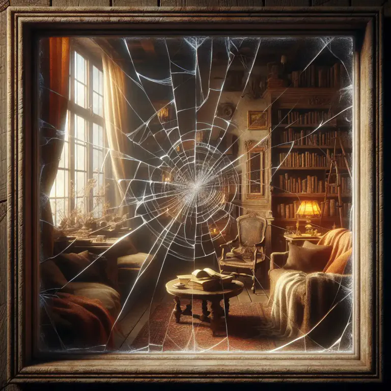 Visual representation of "crack" - To break something so that it gets lines on its surface