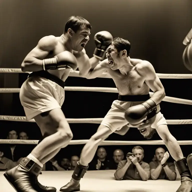 Visual representation of "take something on the chin" - In boxing, to receive a punch squarely on the chin.