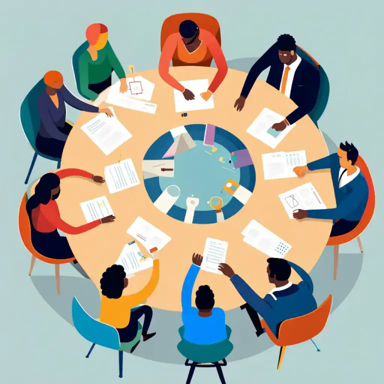 Visual representation of "pull together" - Work together to achieve a common aim