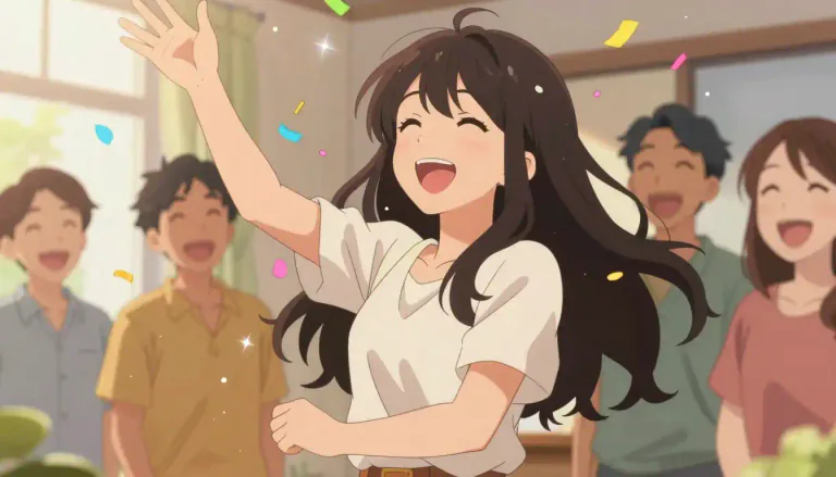 Visual representation of "lightheartedness" - The quality of being carefree and cheerful.
