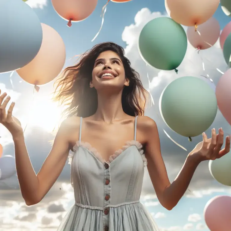 Visual representation of "rise" - Become heartened or elated