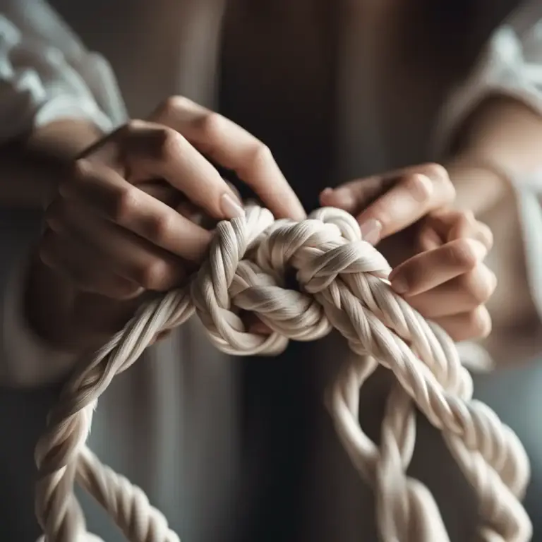 Visual representation of "undo" - To unfasten, untie or loosen something