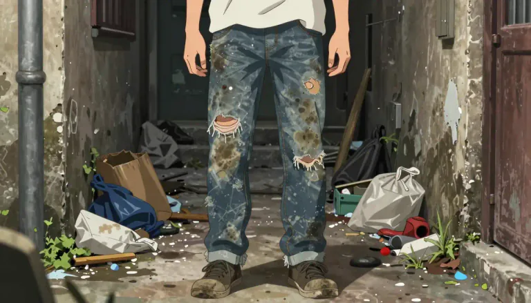 Visual representation of "grungy" - Very dirty, messy or untidy