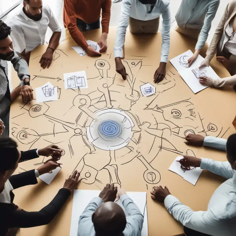 Visual representation of "scale up" - Increase proportionally