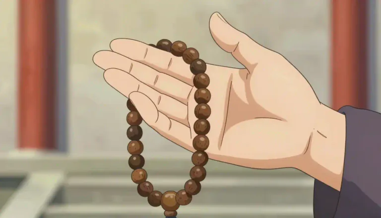 Visual representation of "mala" - A string of beads used in meditation and prayer, particularly in Hindu and Buddhist traditions.