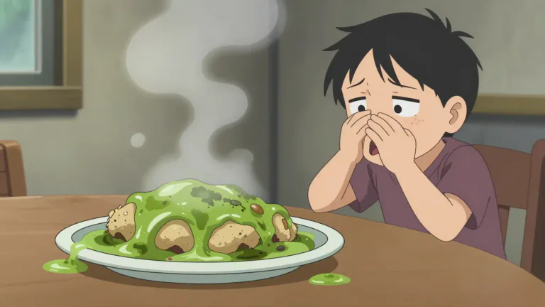 Visual representation of "distasteful" - Something that's unpleasant to see, smell, taste, or even to think about.