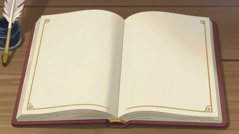 Visual representation of "colophon" - An inscription or note at the end of a book with facts about its production.