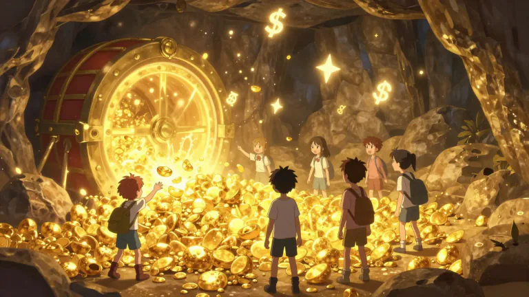 Visual representation of "goldmine" - Figuratively, a goldmine refers to a source of great wealth or valuable information.