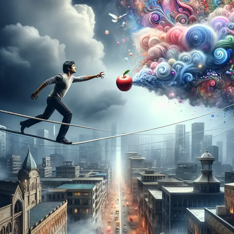 Visual representation of "ego" - In psychology, the part of a person's mind that tries to match the hidden desires ('id') of the mind with the realities of the real world.