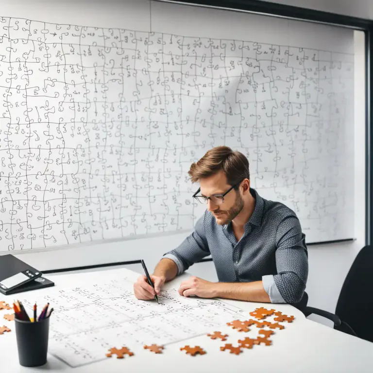 Visual representation of "analytical" - Using logical reasoning or analysis