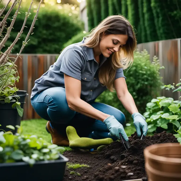 Visual representation of "garden" - To spend time working in a garden: planting, weeding, or pruning plants