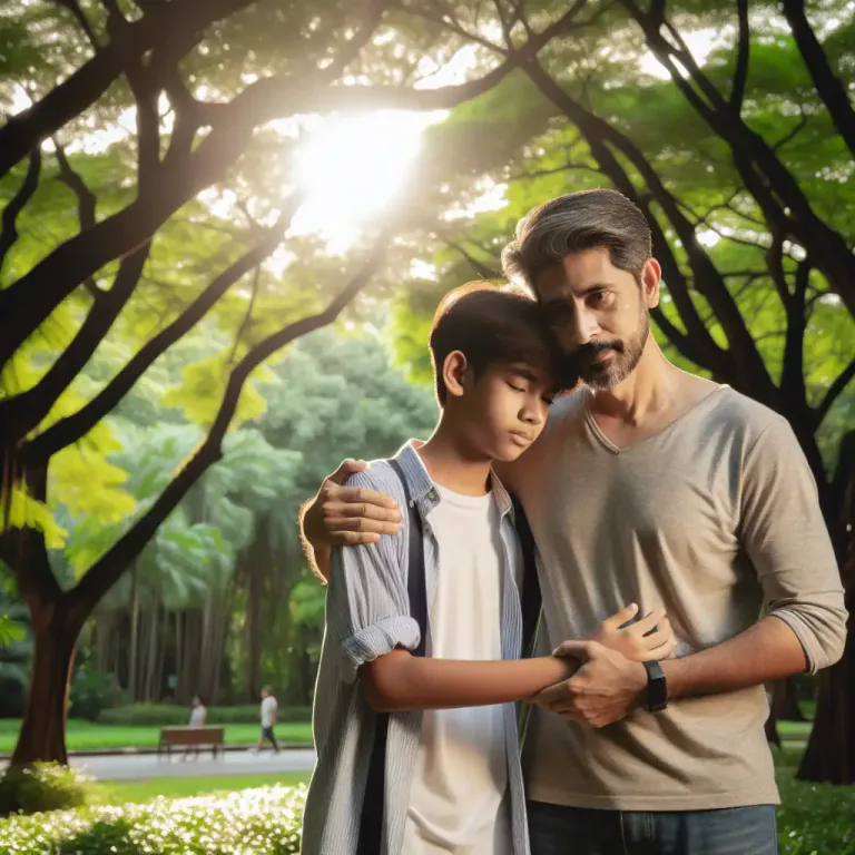 Visual representation of "old enough to be somebody’s father/mother" - Significantly older than the other person, often used to express a big age gap.