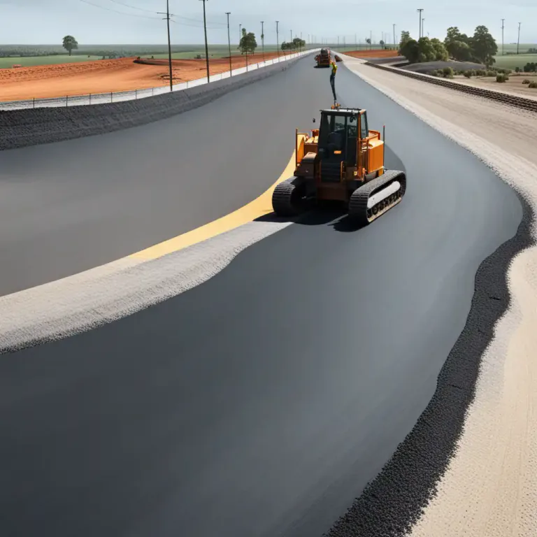 Visual representation of "asphalt" - To cover something, typically a road, with asphalt