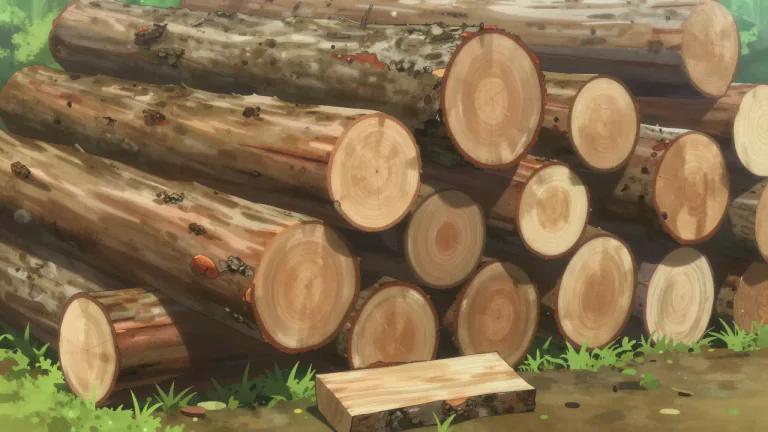 Visual representation of "wood" - a hard material that comes from trees