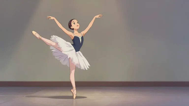 Visual representation of "poise" - A graceful and elegant way of standing, moving, or behaving