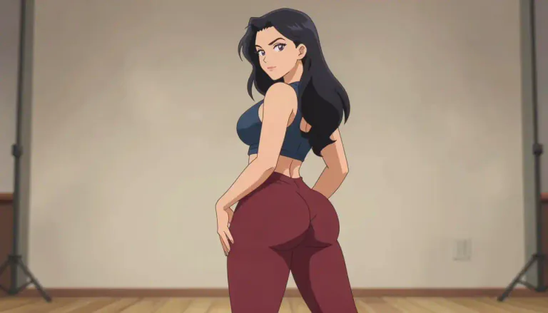 Visual representation of "bootylicious" - A slang term used to describe someone (usually a woman) who has an attractive and curvy body, particularly a noticeable backside.