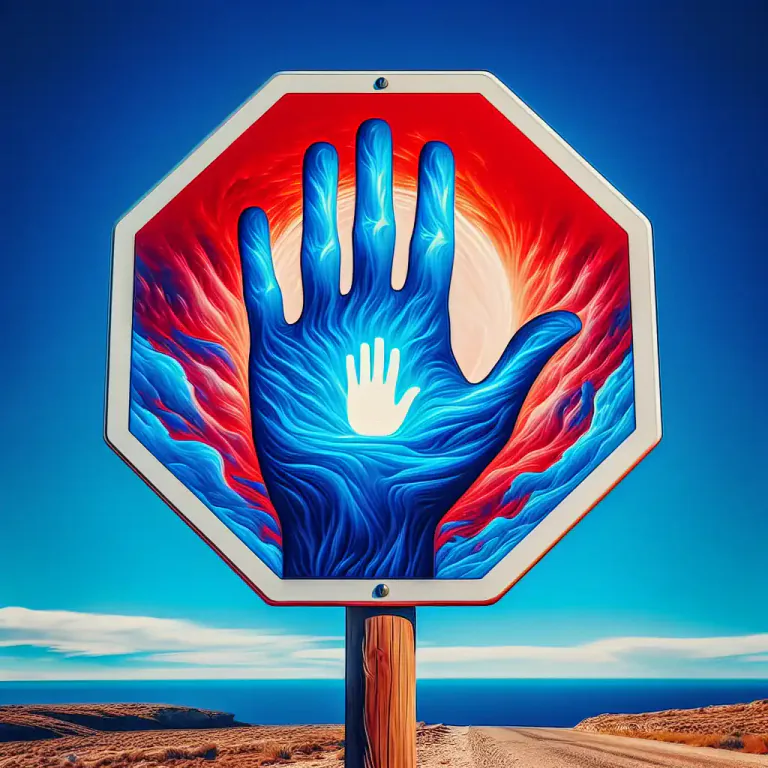 Visual representation of "no fear" - Used to convey certainty or agreement.