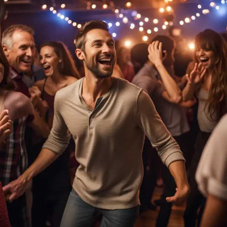Visual representation of "dancer" - A person who enjoys dancing and often participates in social dancing events.
