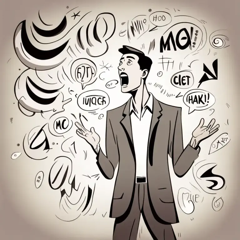 Visual representation of "jazz" - Useless, empty talk or writing; nonsense