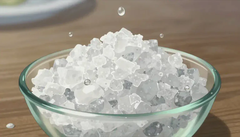 Visual representation of "hygroscopic" - Having the ability to attract and hold water molecules from the surrounding environment.