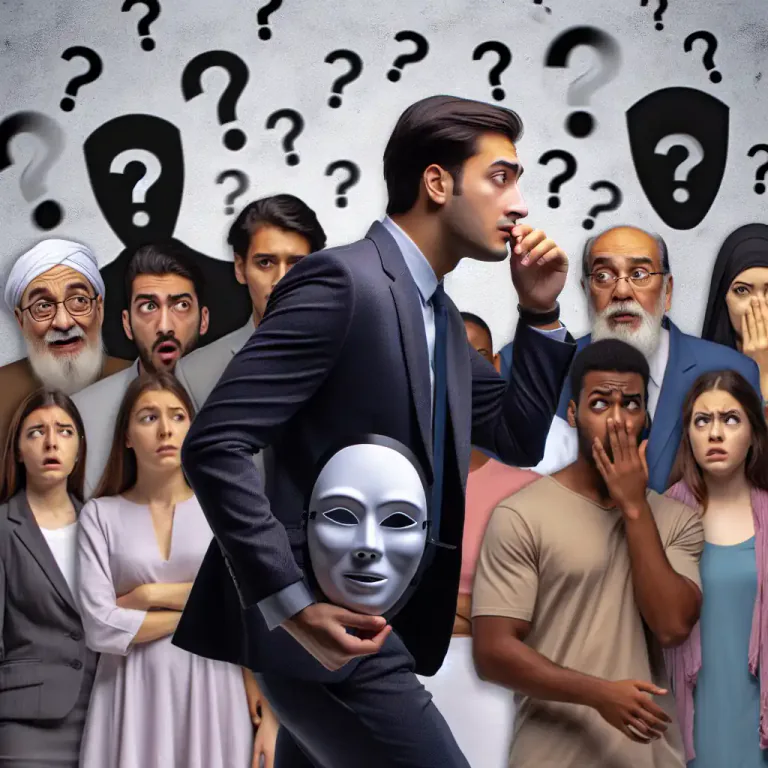 Visual representation of "elusive" - Artful or tricky that makes it difficult to catch or discover the real intention.