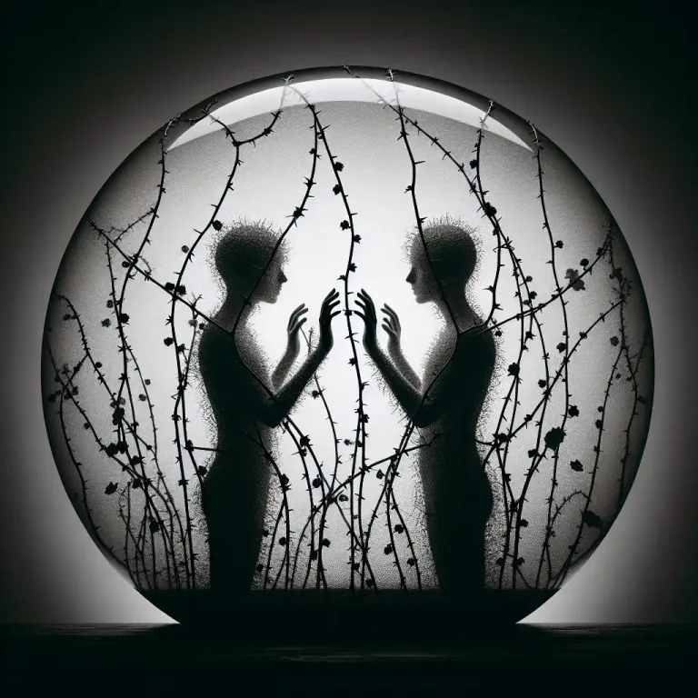 Visual representation of "inextricable" - Involved in a situation where it is impossible to escape or be free.