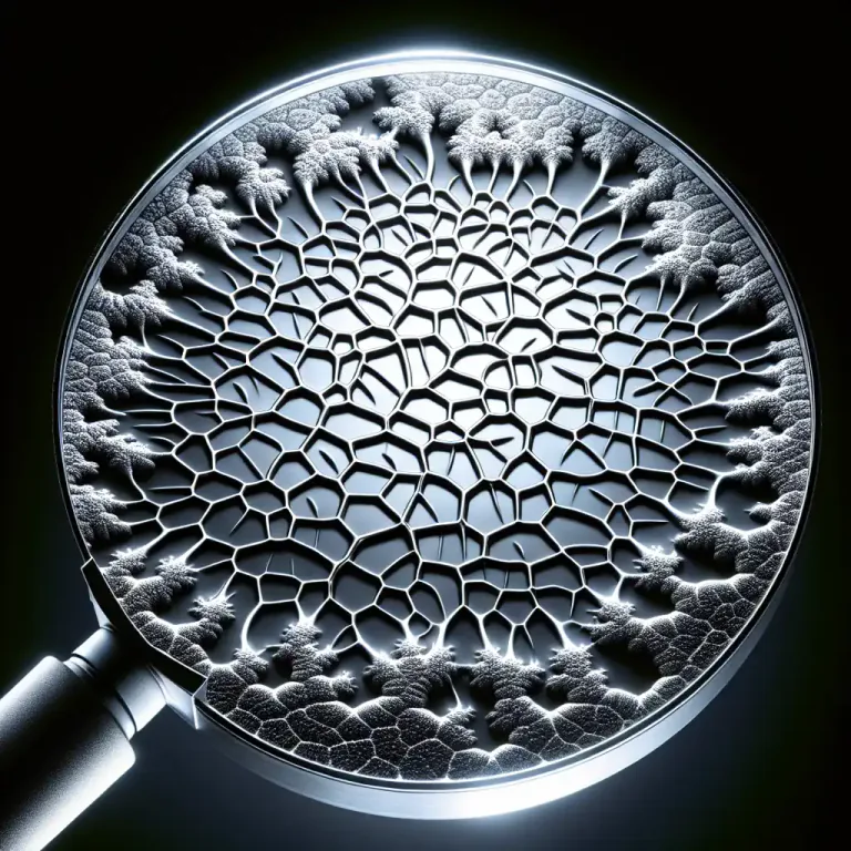 Visual representation of "dendrite" - A metal structure that grows during the process of solidification.
