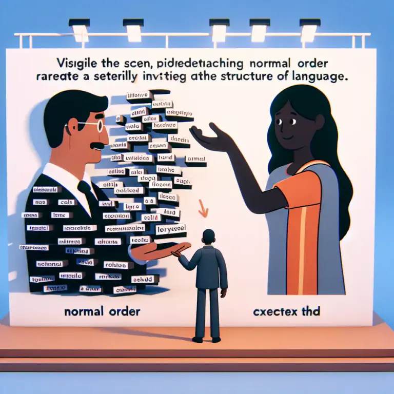 Visual representation of "inversion" - A reversal of the usual order of words