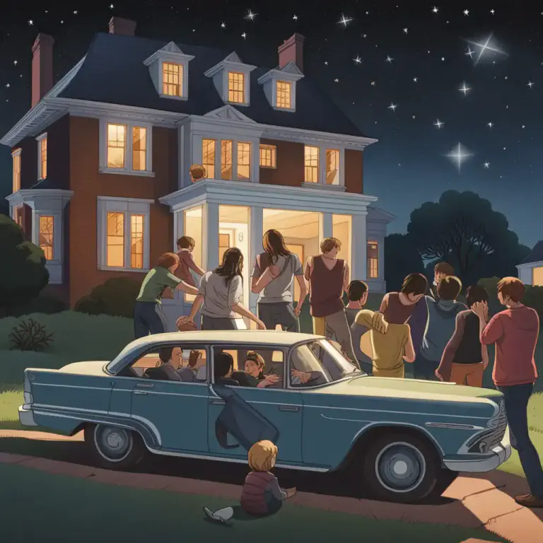 Visual representation of "after/before dark" - In the early part of the night.