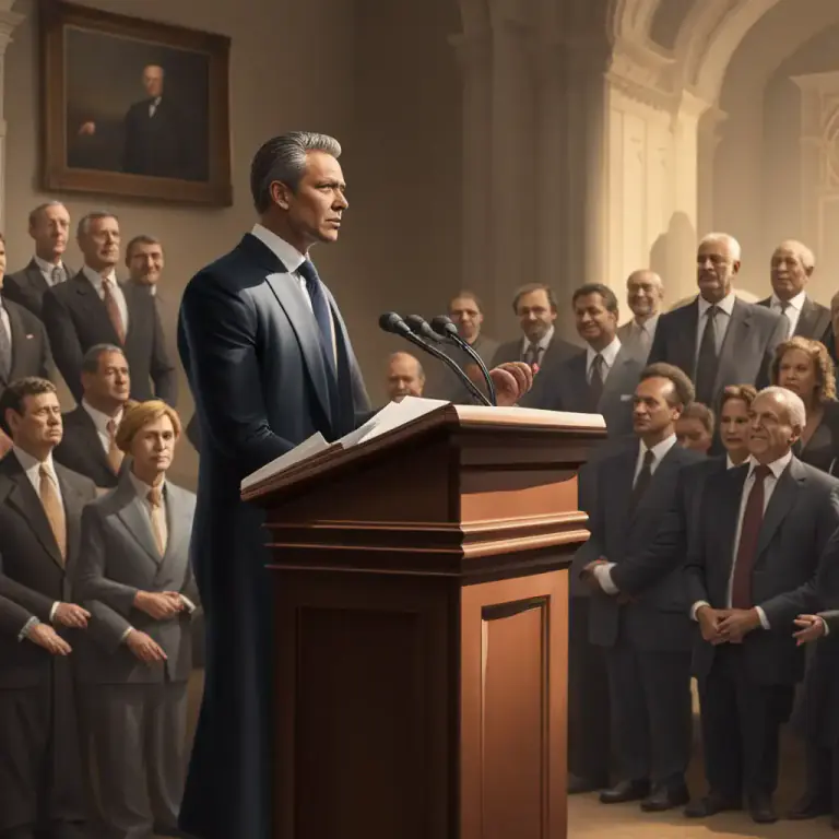 Visual representation of "presidential" - having the qualities or appearance suitable for a president