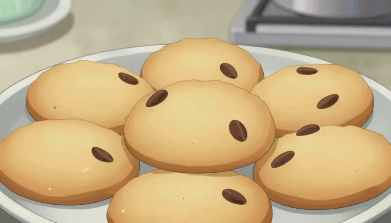 Visual representation of "cookie" - A sweet baked food that is usually small, flat, and round and is made from flour and sugar.
