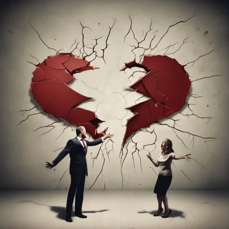 Visual representation of "pull apart" - To cause a relationship or institution to fail or become weak