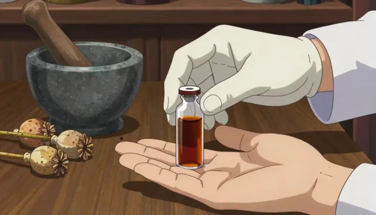 Visual representation of "laudanum" - A strong drug made from opium