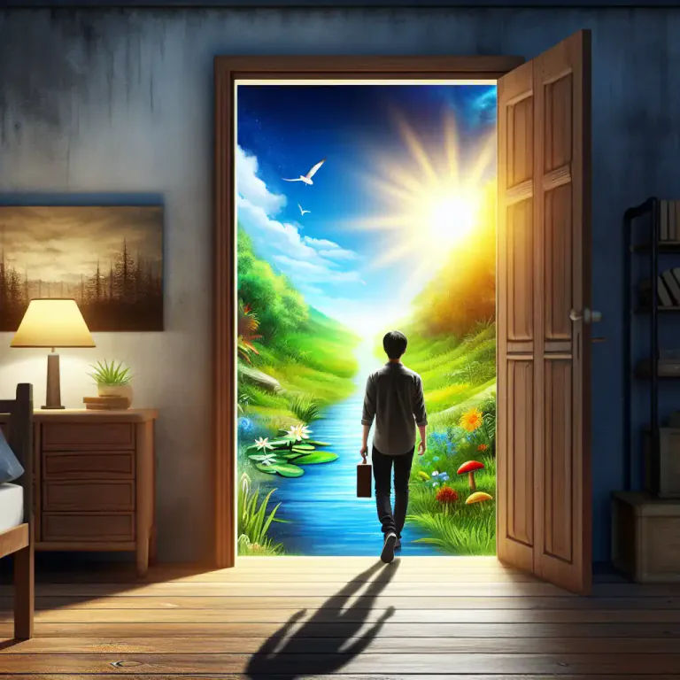 Visual representation of "get out" - To leave a place