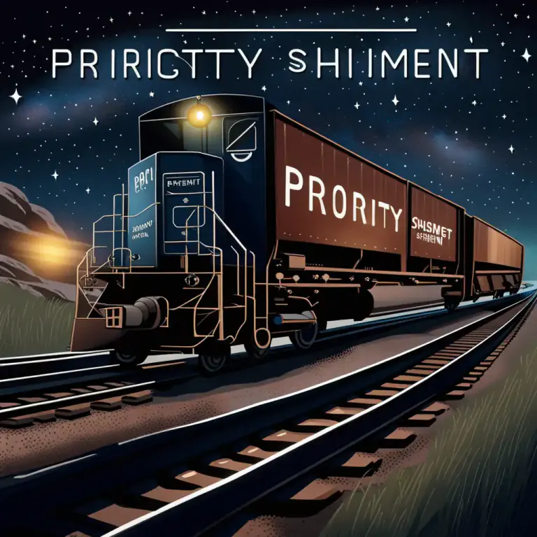 Visual representation of "hotshot" - A train carrying a high-priority shipment, often freight.