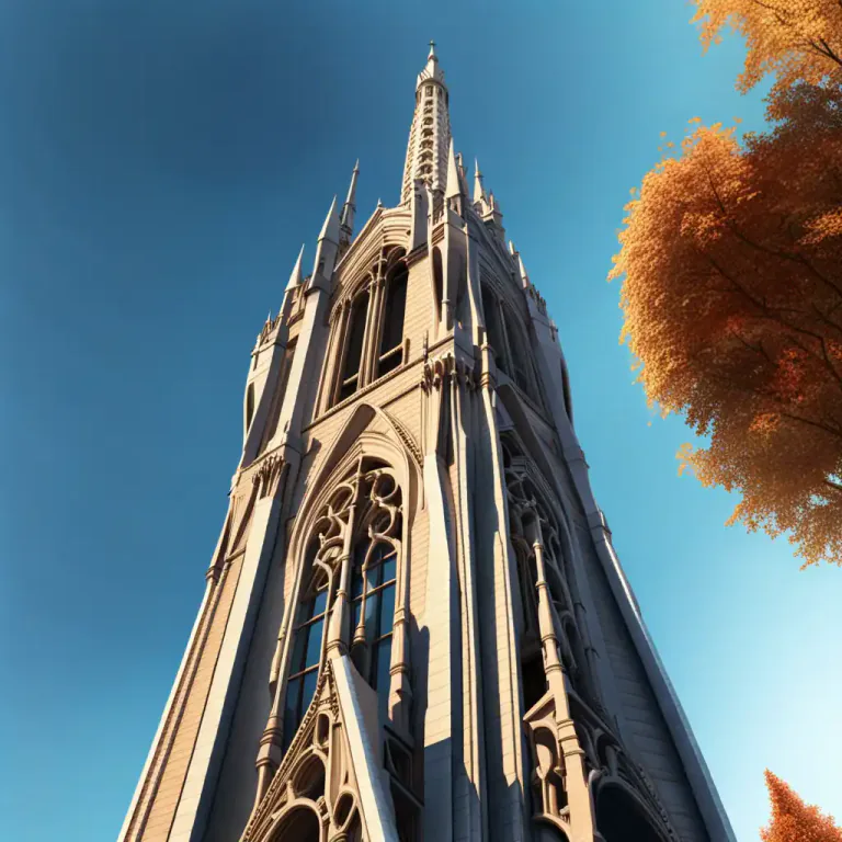 Visual representation of "perpendicular" - In architecture, the length from the top of a building to the bottom.