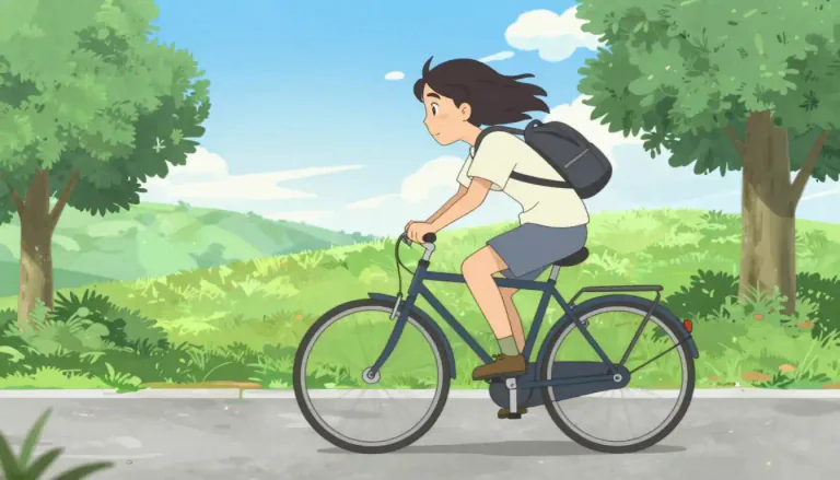 Visual representation of "biking" - The activity of riding a bicycle