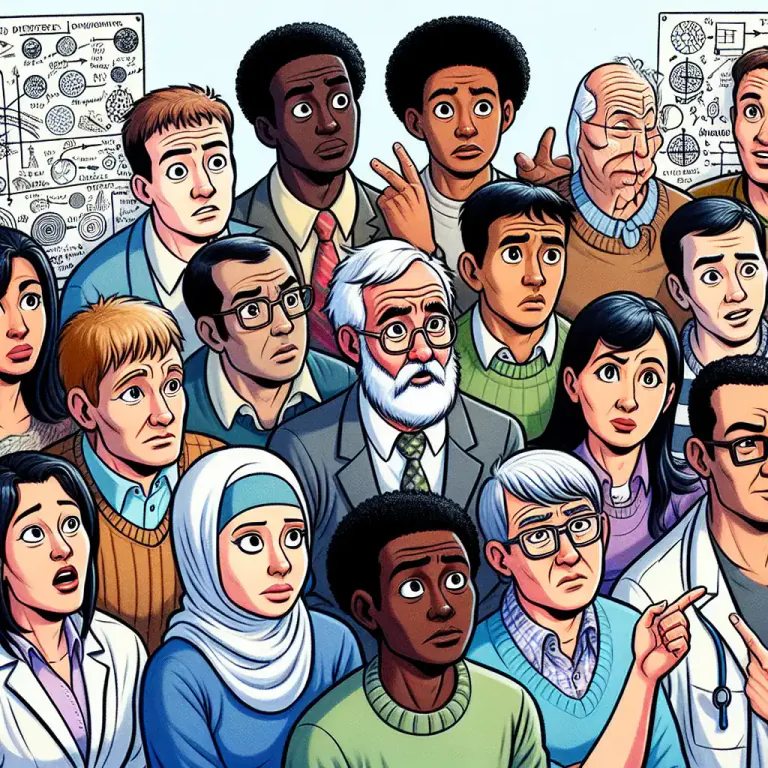 Visual representation of "laity" - Ordinary people who are not experts in a particular subject.
