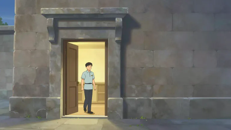 Visual representation of "ingress" - The act of entering a place