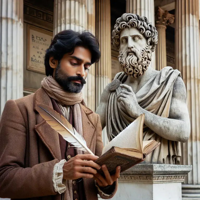 Visual representation of "classicism" - Appreciation or imitation of classic works or forms.