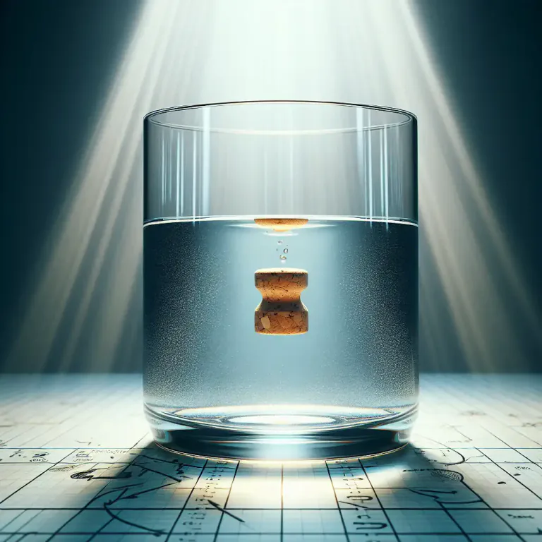 Visual representation of "buoyancy" - A force exerted by a fluid that opposes an object's weight.