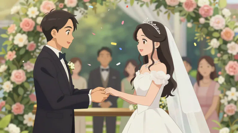 Visual representation of "wedding" - A special event where two people get married.