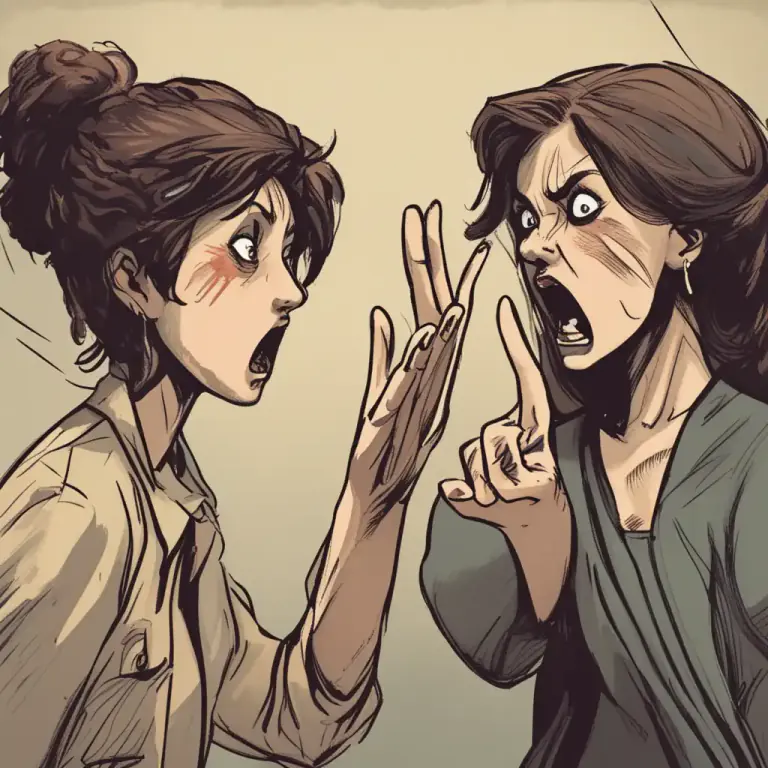 Visual representation of "lay/get your hands on something" - To touch or handle someone roughly or abusively