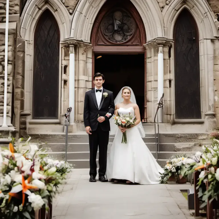 Visual representation of "go/walk down the aisle" - To get married
