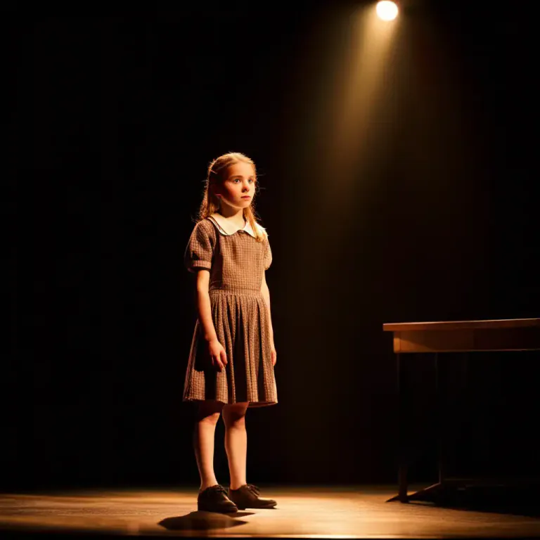 Visual representation of "act out" - To perform a role in a play, movie, or show