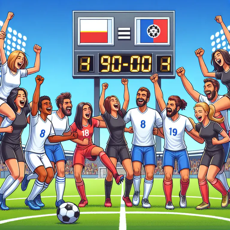 Visual representation of "tie" - An even score in a game where each player or team has the same points.