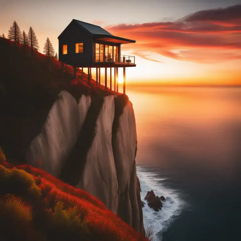 Visual representation of "bluff" - A steep cliff or bank